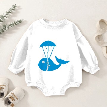 Discover fail whale skydiving (2c) Baby Romper Sweatshirts