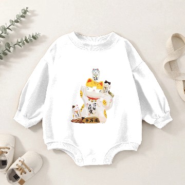 Discover Lucky Cat Baby Romper Sweatshirts