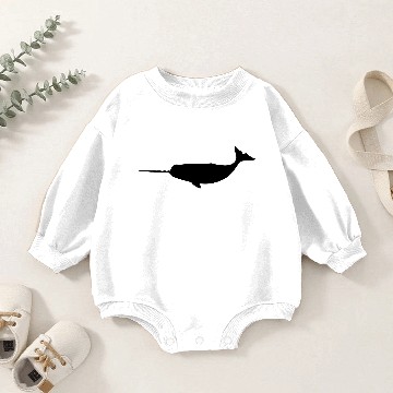 Discover Narwhal Silhouette Baby Romper Sweatshirts