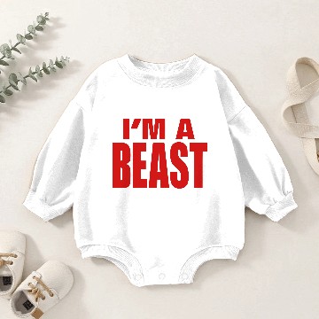 Discover I'M A BEAST Baby Romper Sweatshirts