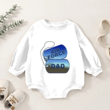 Discover Air Force Dad Dog Tags Baby Romper Sweatshirts
