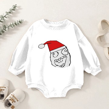 Discover Xmas Derp: Classic Ragecomic Meme Baby Romper Sweatshirts