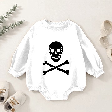 Discover Skull and Crossbones / Jolly Roger Baby Romper Sweatshirts