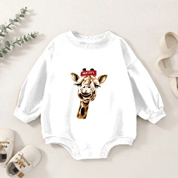 Discover giraffe no regrets Baby Romper Sweatshirts