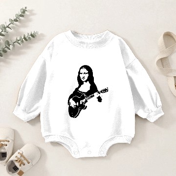 Discover Mona lisa with a guitar Baby Romper Sweatshirts
