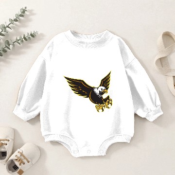 Discover American Bald Eagle flying Baby Romper Sweatshirts