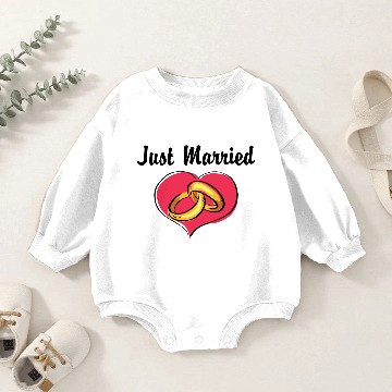 Discover Just Married Baby Romper Sweatshirts