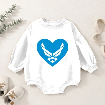 Discover Air Force Heart Baby Romper Sweatshirts