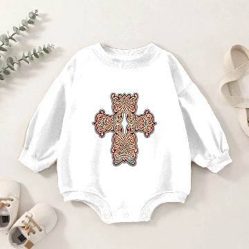 Discover Celtic Cross Baby Romper Sweatshirts