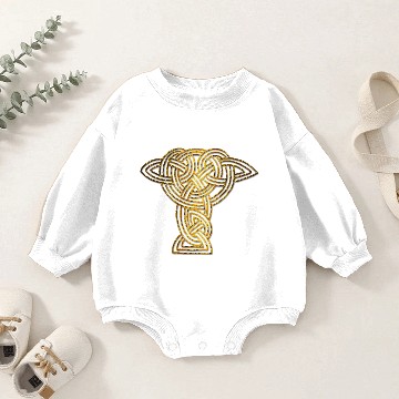 Discover Celtic Cross Baby Romper Sweatshirts