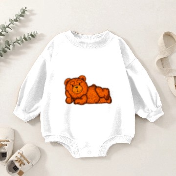 Discover Lazzy teddy Bear Brown Eyes Baby Romper Sweatshirts