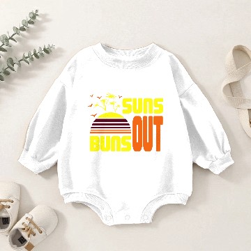 Discover suns out buns out vector b Baby Romper Sweatshirts