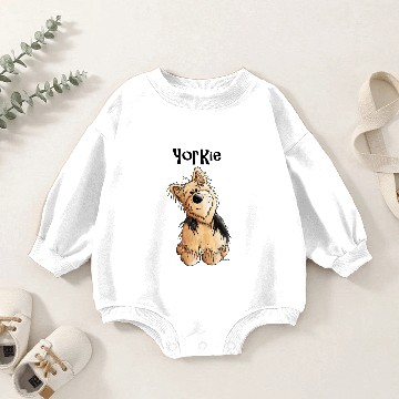 Discover Sweet Yorkshire Terrier - Dog - Dogs Baby Romper Sweatshirts