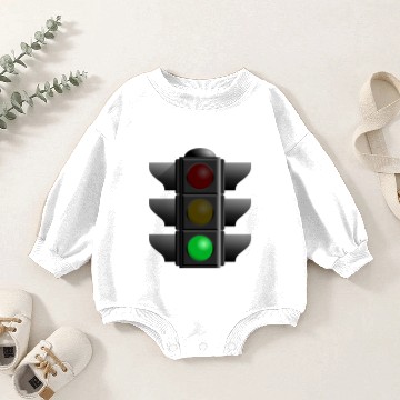 Discover Traffic Light Green Baby Romper Sweatshirts