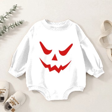 Discover Jack O'Lantern, Halloween, Evil Face Baby Romper Sweatshirts