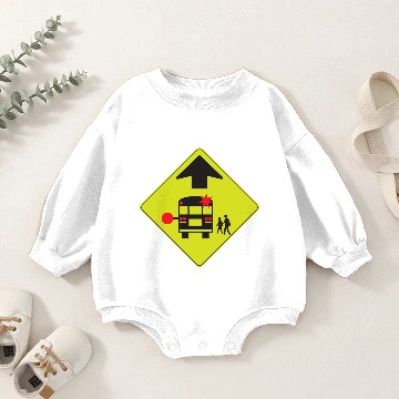 Discover School Bus Stop Ahead Baby Romper Sweatshirts