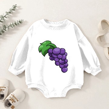 Discover Grape grapes vector art Baby Romper Sweatshirts
