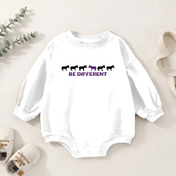 Discover be different donkey Baby Romper Sweatshirts
