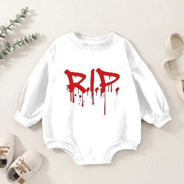 Discover RIP death blood die kill murder splashes drip Baby Romper Sweatshirts