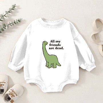 Discover Funny dark humor dinosaur Baby Romper Sweatshirts