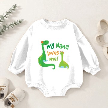 Discover My Nana Loves Me Baby Romper Sweatshirts