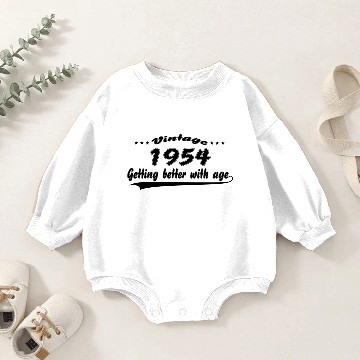 Discover Vintage 1954 Getting Better With Age Baby Romper Sweatshirts
