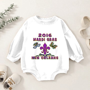 Discover 2016 Mardi Gras 2016 New Orleans Baby Romper Sweatshirts