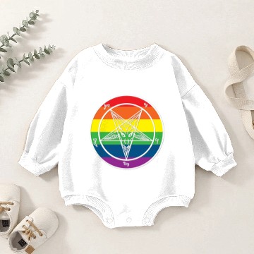 Discover Baphomet Rainbow pride Baby Romper Sweatshirts