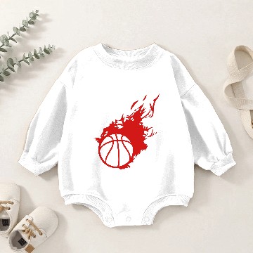 Discover flame basketball ball fireball 1 Baby Romper Sweatshirts