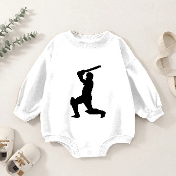 Discover Cricket Player Baby Romper Sweatshirts