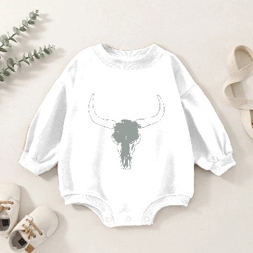 Discover Buffalo Skull Baby Romper Sweatshirts