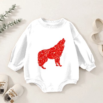Discover Ruby Howling Wolf Baby Romper Sweatshirts