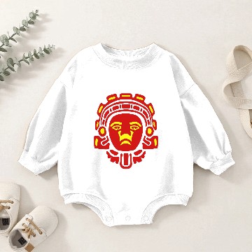 Discover aztec statue mask 3 Baby Romper Sweatshirts