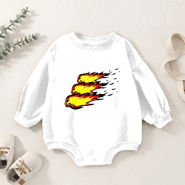 Discover Fire flame fireball formation agro Baby Romper Sweatshirts