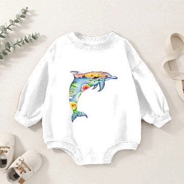 Discover dolphin Baby Romper Sweatshirts