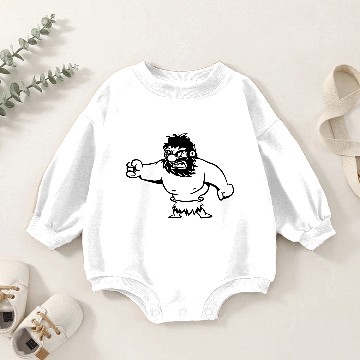 Discover Caveman caveman angry agro Baby Romper Sweatshirts