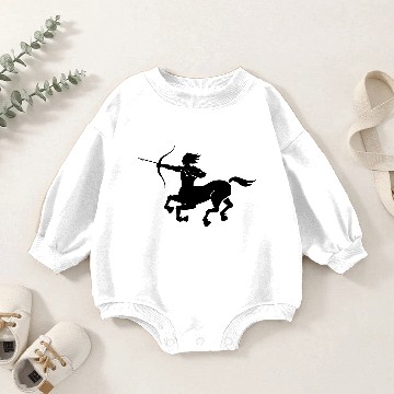 Discover Sagittarius (Horseman Archer Silhouette) Baby Romper Sweatshirts