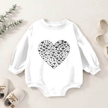 Discover Damask Heart Baby Romper Sweatshirts