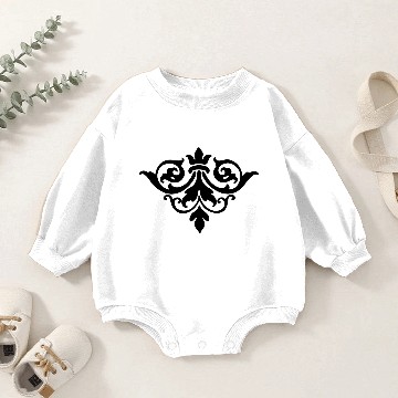 Discover Damask Silhouette Baby Romper Sweatshirts