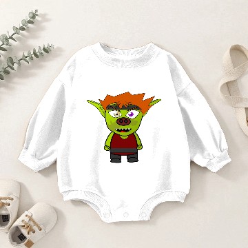 Discover Chibi Goblin Fighter Baby Romper Sweatshirts