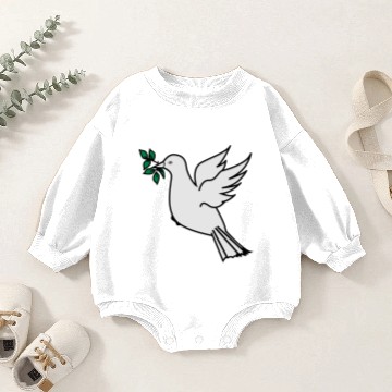 Discover Dove and olive branch 3 Baby Romper Sweatshirts