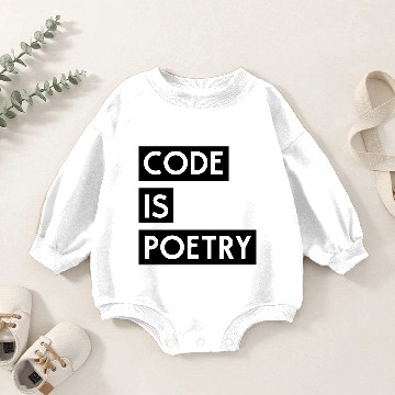 Discover Code is Poetry Baby Romper Sweatshirts