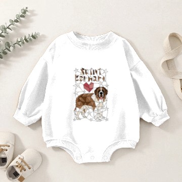 Discover Geometric Saint Bernard Baby Romper Sweatshirts