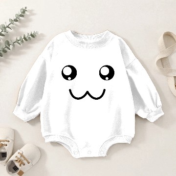 Discover Cute Smiley Face Baby Romper Sweatshirts