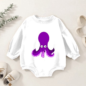 Discover Cartoon Octopus 2 Baby Romper Sweatshirts