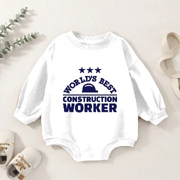 Discover Construction worker Baby Romper Sweatshirts