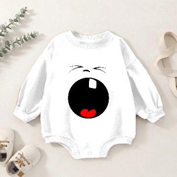 Discover Yawning Smiley Face Baby Romper Sweatshirts