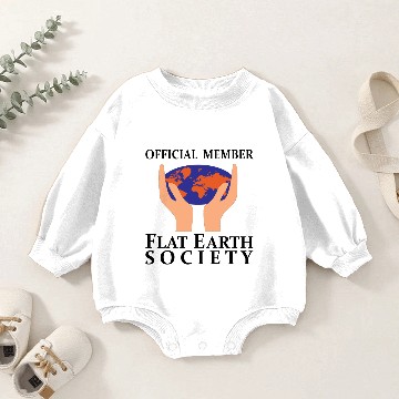 Discover Official Member Flat Earth Society Baby Romper Sweatshirts