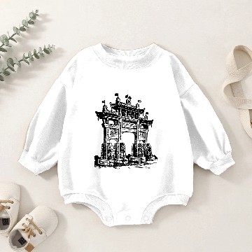 Discover Chinatown Gate Baby Romper Sweatshirts