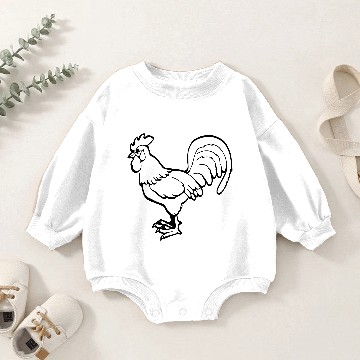 Discover Rooster farm sunglasses Baby Romper Sweatshirts